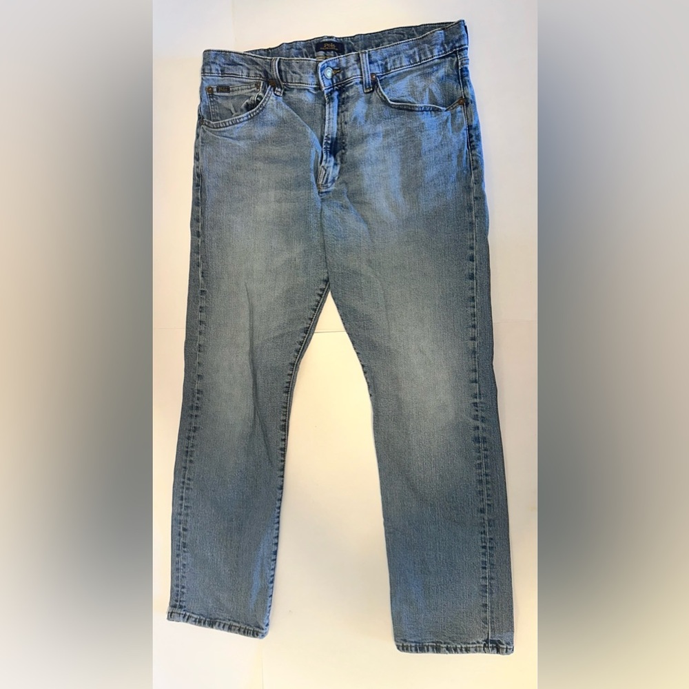 Polo Ralph Lauren Vtg Men's Denim Jeans Pants Varick Slim Straight Size 36/32